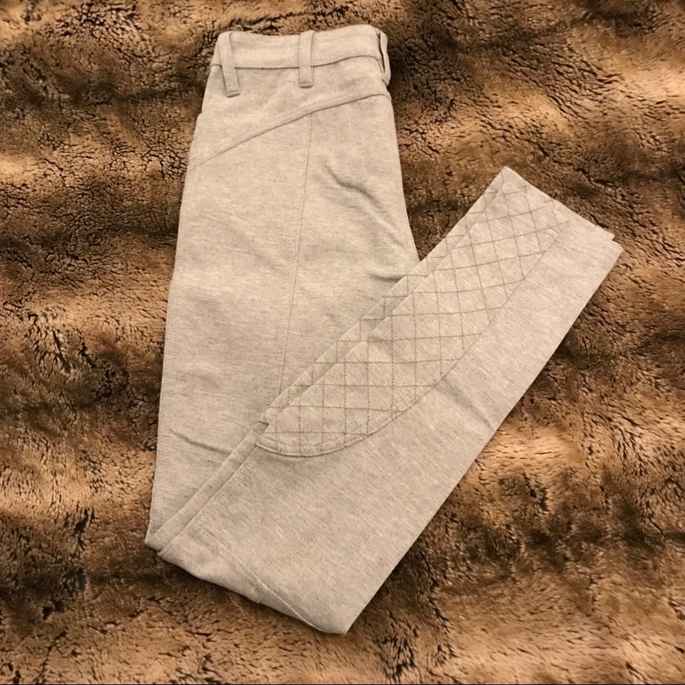 RARE Free People Grey Moto Stretch Leggings Pants